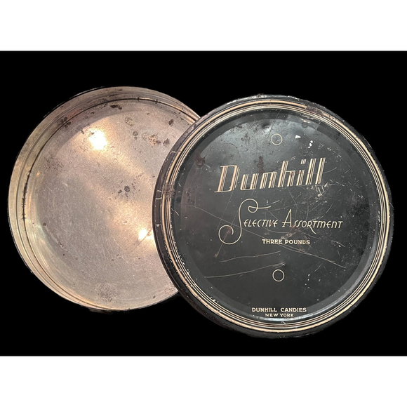 Dunhill Candies New York Large Candy Antique RARE Antique Advertising Tin Decor - Picture 6 of 10